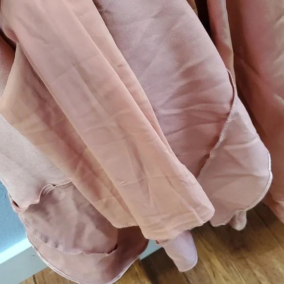 Ivy City Co Callie Peach Faux Wrap Dress - Picture 8 of 9